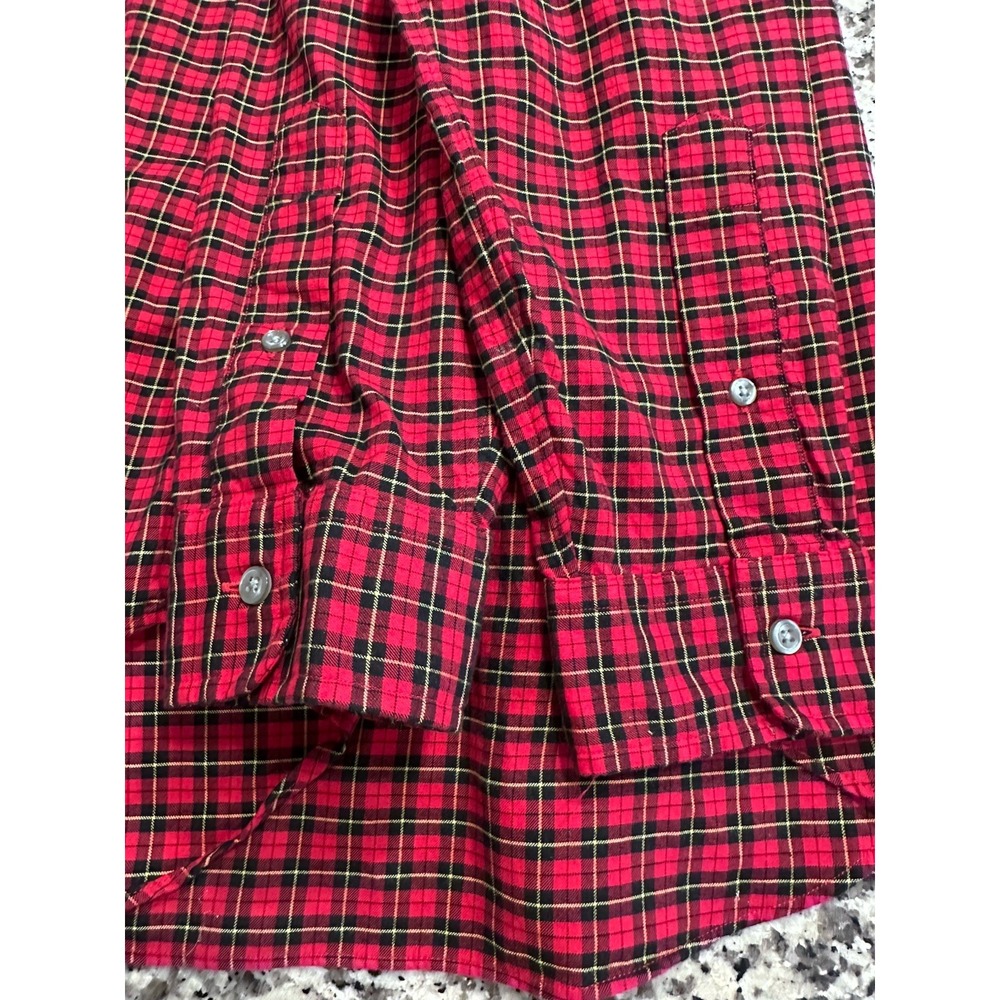 Ralph Lauren Shirt Mens Medium Red Blue Pony Button Down Long Sleeve Preppy - Picture 6 of 12